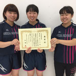 女子団体B3位　群馬大学