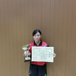 女子シングルス優勝　籠島選手（新潟大学）