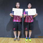 女子ダブルス第三位　佐原 のどか・渋谷 有里子（北九州市立大学）