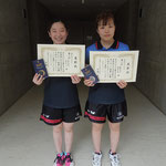 女子ダブルス3位　永目・水野組（新潟大学）