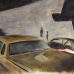 car racing, acrylic on canvas, 60 x 50