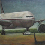 aircraft, oil on canvas, 205 x 100