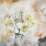 Daffodils III 2021 (AB6) 30x40cm / Watercolour by ©janinaB. 