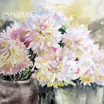 Dahlien I 2022 (26) 30x40cm / Watercolour by ©janinaB.