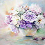 Flowers XI 2021(32) 30x40cm / Watercolour by ©janinaB. 
