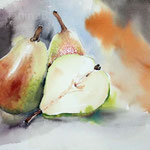Pears II 2021 (O4) / Watercolour 20x30cm © janinaB. 