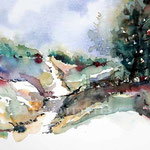  Dünen II (3) / Aquarellskizze auf Fabriano 23x30cm 