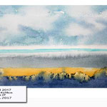 seascape II 2017 (O2) / Watercolour 14x28cm on Arches CP © janinaB. 2017