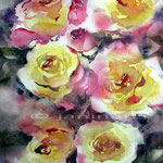 Rosen VII (5)/ Aquarell 30x30cm  © janinaB.