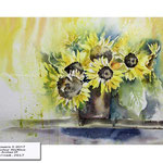 Sunflowers II 2017 (18) / Watercolour 30x40cm on Arches CP © janinaB. 2017
