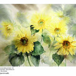 Sonnenblumen II ( 5)/ Aquarell 30x40cm auf Arches © janinaB.