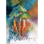 Mushrooms I 2021 (O4) 20x30cm / Watercolour by © janinaB. 