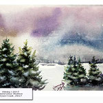 Wintry I 2017 (O6) / Watercolour 15x20cm © janinaB. 2017