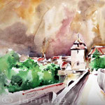 Rothenburg ob der Tauber  (24) / Aquarell 30x40cm