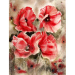 Poppies III 2022 (T1) 30x40cm / Watercolour by ©janinaB.
