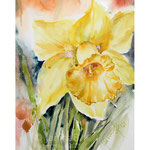 Daffodil I 2021 (30) 24x36cm / Watercolour by ©janinaB. 