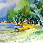Ort am See I (O6) / Aquarell 17x24cm auf Hahnemuehle