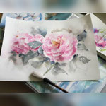 Roses V 2020 (28) / 30x40cm  Watercolour by ©janinaB.