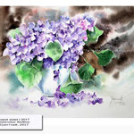 Sweet violet I 2017 (9) / Watercolour 30x40cm © janinaB. 2017