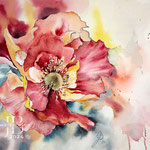 Flower I 2024 30x40cm / Watercolour by ©janinaB.