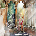 sonnige Arkaden (24) / Watercolour 27x35cm