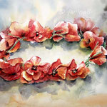 Wreath I 2020 (30) / 30x40cm Watercolour by ©janinaB. 