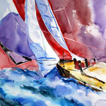 Donald Hamiltons Spinnaker (12) / Watercolour 26x34cm