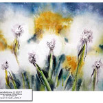 Dandelions II 2017 (O1)/ Watercolour 20x15cm on Arches CP ©janinaB.2017 