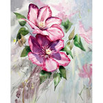Clematis I 2020 (30) / 30x40cm Watercolour by ©janinaB. 