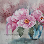 Peonies II 2020 (30) / 30x40cm  Watercolour by ©janinaB. 