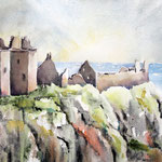 Dunnottar castle I 2023 (O2) 20x30cm / Watercolour by ©janinaB.