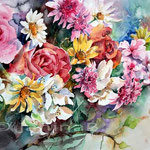 Blumensymphonie (15) / Aquarell 30x40cm 