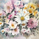 Flowers III 2021 (30) 30x40cm / Watercolour by ©janinaB. 