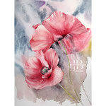 Poppies I 2024 (T2) 30x40cm / Watercolour by ©janinaB.