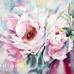 Peonies I 2020 (28) / 30x40cm  Watercolour by ©janinaB.