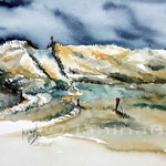  Dünen I (3)/ Aquarellskizze auf Fabriano 23x30cm