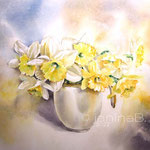 Daffodils I 2022 (10) 30x40cm / Watercolour by ©janinaB.