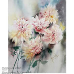 Dahlias III 2018  (20) / 30x40 cm Watercolour by ©janinaB.