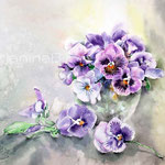 Pansies I 2022  30x40cm / Watercolour by ©janinaB.