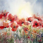 Flowery meadow II 2021 (30) 30x40 / Watercolour by ©janinaB. 