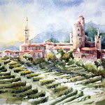 Kastell-in-Piemont (11) / Aquarell 30x40cm auf Arches satiniert
