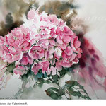 Hydrangea XI 2018 / 30x40cm / (22) / Watercolour by ©janinaB.