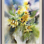Sunflowers I 2017 (14) / Watercolour 30x40cm on Arches CP © janinaB .2017