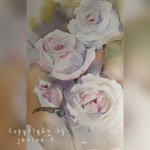 Roses VI 2020 (O3) / 20x30cm  Watercolour by ©janinaB.