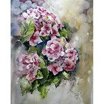 Hydrangea III 2020 / 30x40cm Watercolour by ©janinaB.