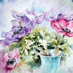 Anemones II 2021 (30) 30x40cm / Watercolour by ©janinaB. 