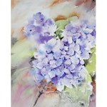 Hydrangea I 2021 (32) 26x34cm / Watercolour by ©janinaB. 