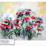Dahlias I 2017 (14) / Watercolour 30x40cm on Arches CP © janinaB. 2017