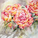 Roses I 2021 (30) 30x40 / Watercolour by ©janinaB. 