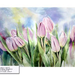 Tulips I 2017 (14) / Watercolour 30x40cm on Arches HP © janinaB. 2017